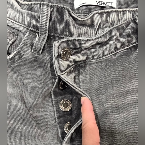 Vervet Kassie Boyfriend Crossover Jeans In Grey Size 26 - Picture 6 of 9